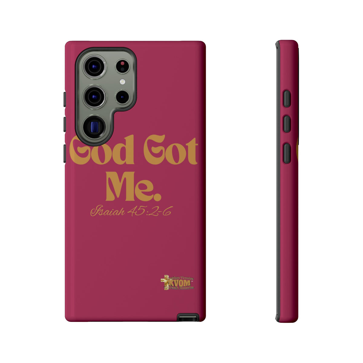 God Got Me KVOM Tough Case, Gold Print