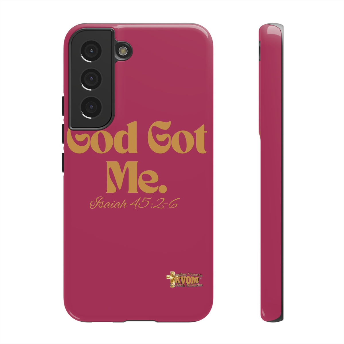 God Got Me KVOM Tough Case, Gold Print