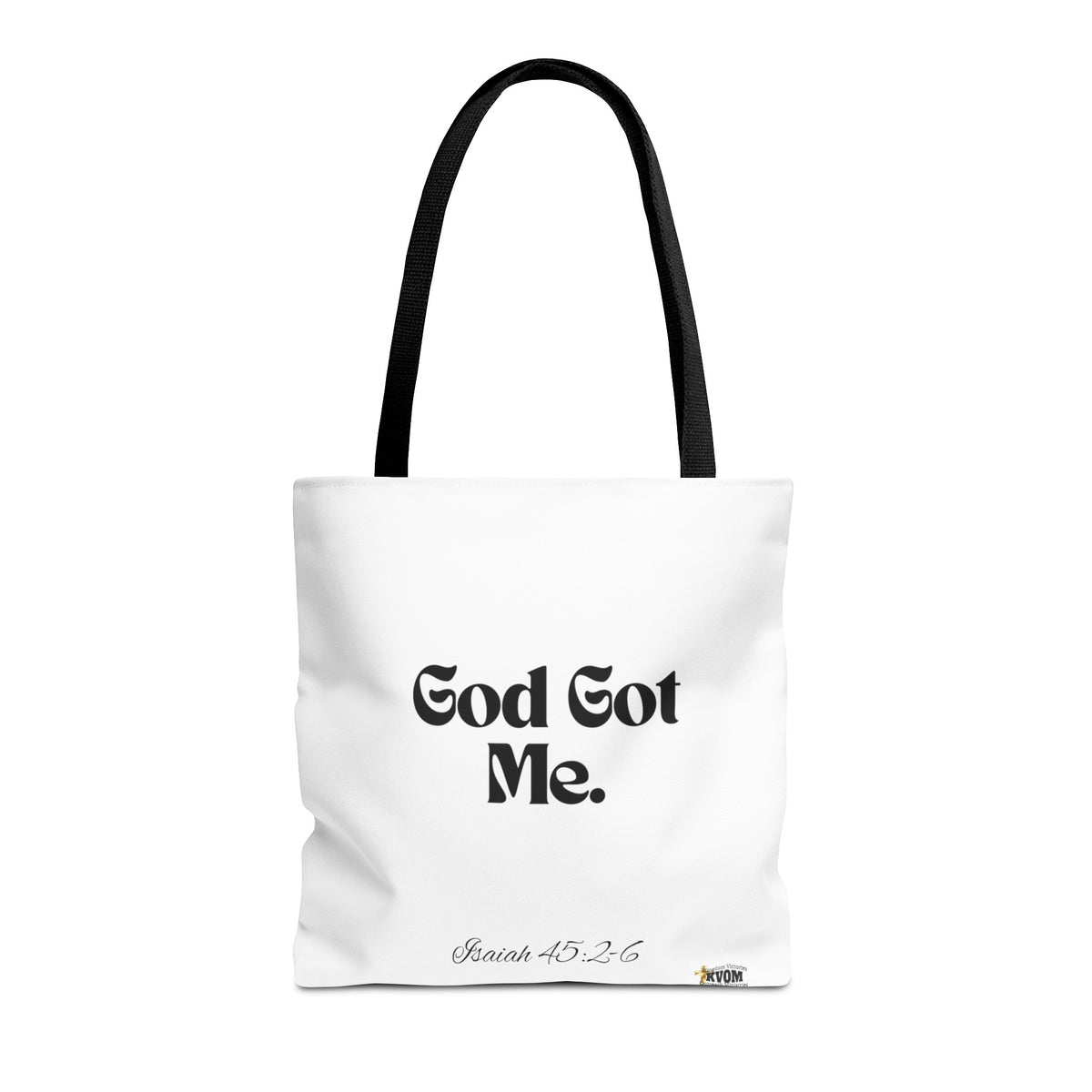 God Got Me Tote Bag White & Black