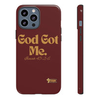 God Got Me KVOM Tough Case, Gold Print