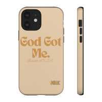 God Got Me KVOM Tough Case, Gold Print