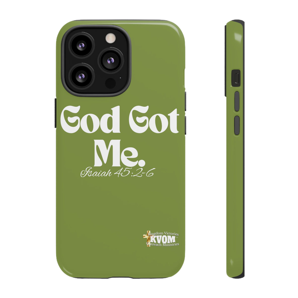 God Got Me KVOM Tough Case, White Print