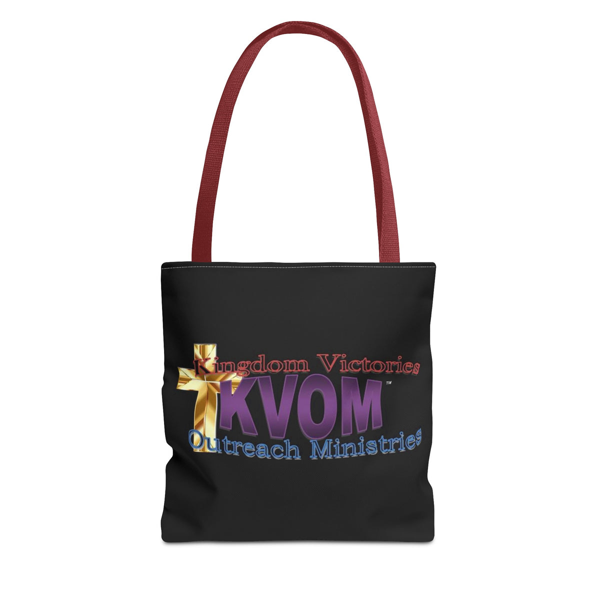 KVOM Logo Tote Bag, Black, Moses Temple Colored Logo