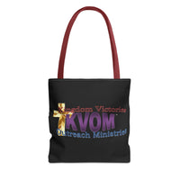 KVOM Logo Tote Bag, Black, Moses Temple Colored Logo