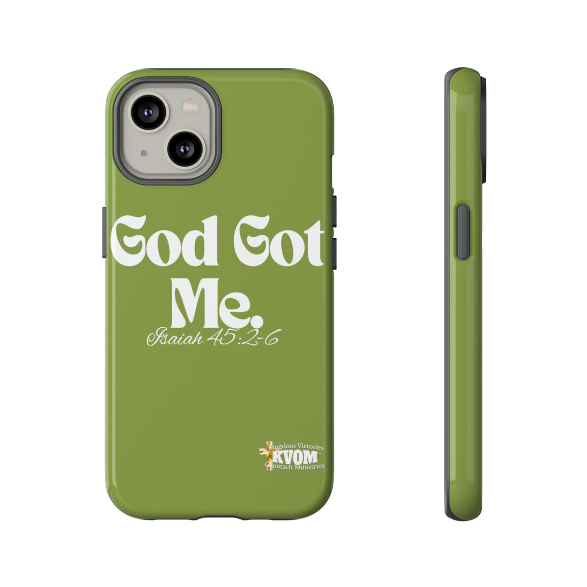 God Got Me KVOM Tough Case, White Print