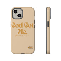 God Got Me KVOM Tough Case, Gold Print