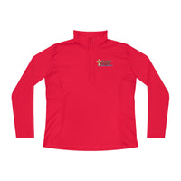 KVOM Maroon Logo Ladies Zip-Collar Pullover