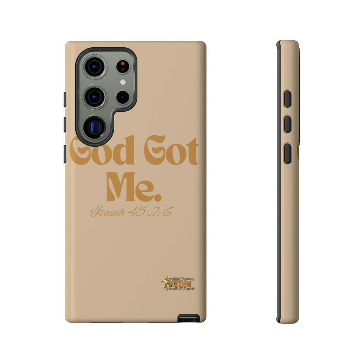 God Got Me KVOM Tough Case, Gold Print