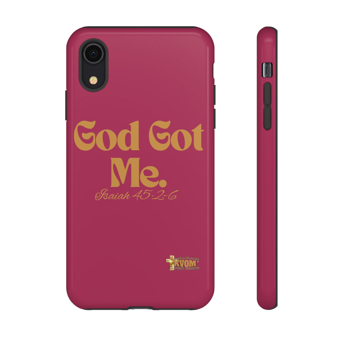 God Got Me KVOM Tough Case, Gold Print