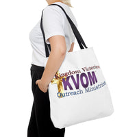 KVOM Logo Tote Bag, White, Moses Temple Colored Logo