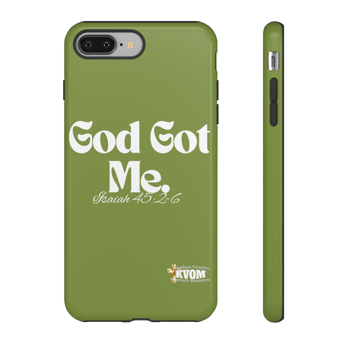 God Got Me KVOM Tough Case, White Print