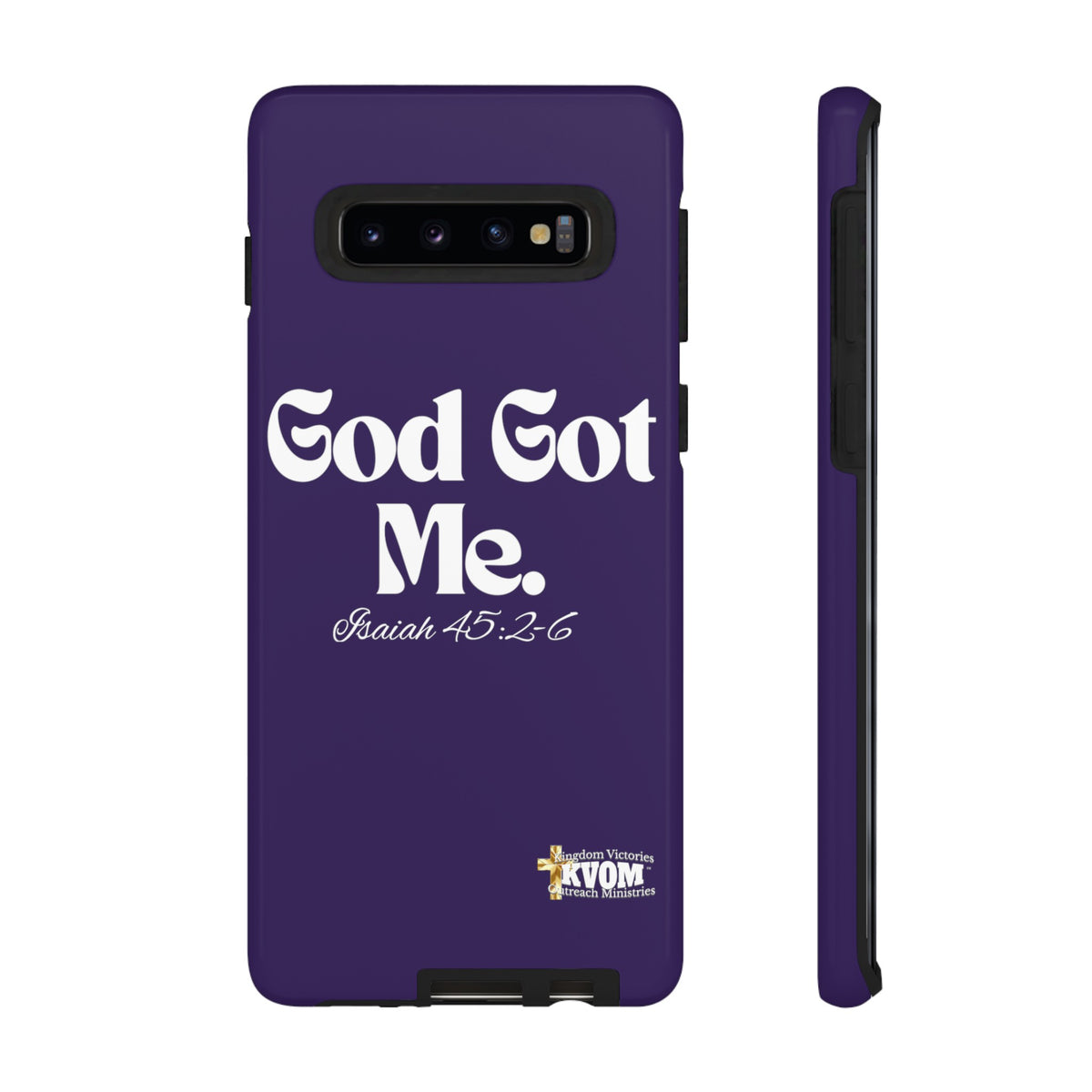 God Got Me KVOM Tough Case, White Print