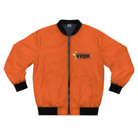 KVOM Logo Men's Bomber Jacket: Orange