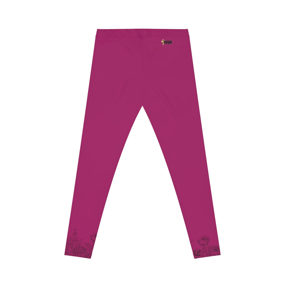 Stretched Series BLESSED Women's Casual Leggings, Deep Berry