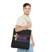 KVOM Logo Tote Bag, Black, Moses Temple Colored Logo