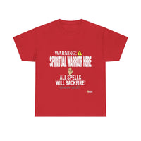 WARNING: Spiritual Warning Here T-Shirt, White Print