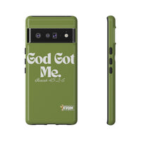 God Got Me KVOM Tough Case, White Print