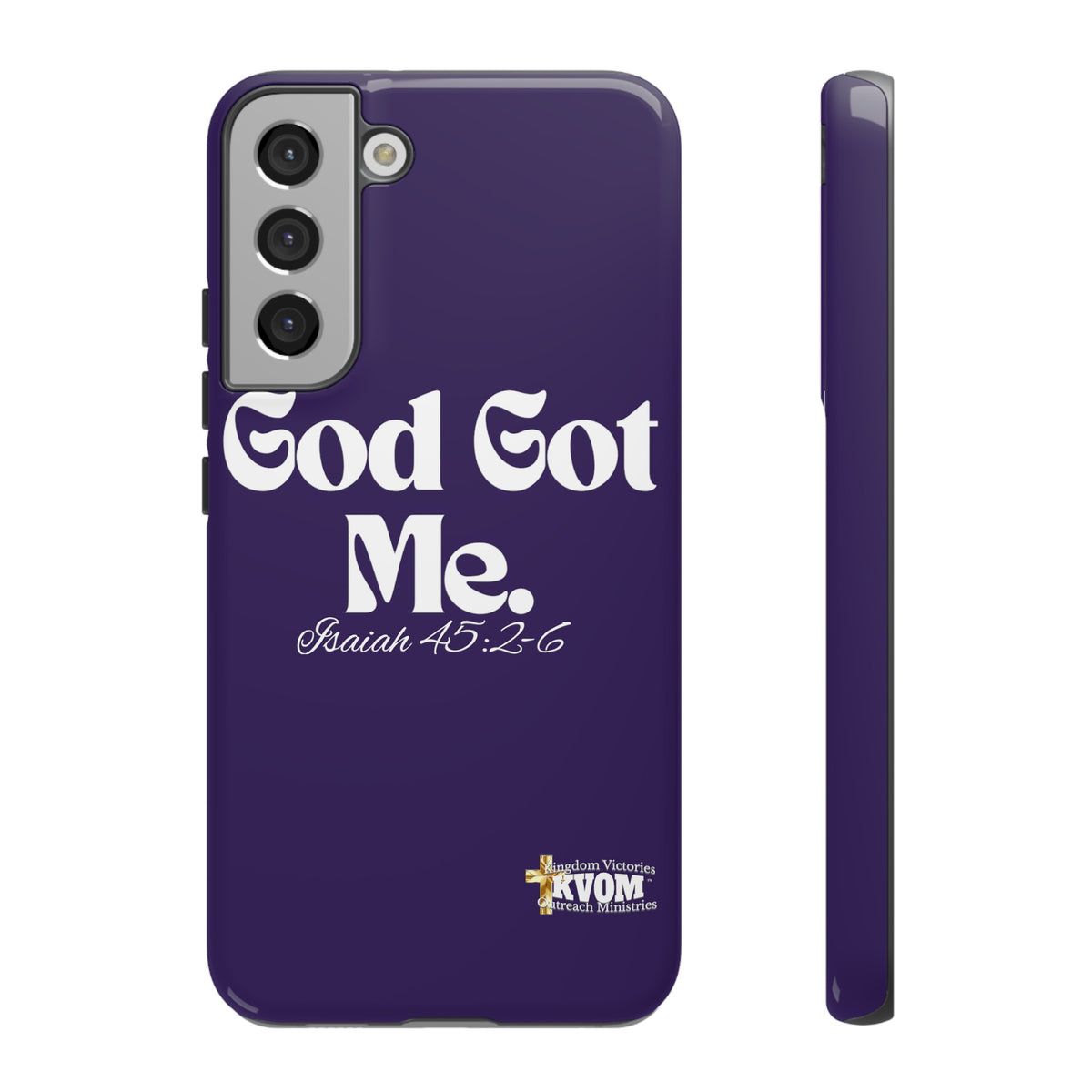 God Got Me KVOM Tough Case, White Print