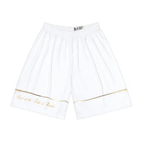 Lion of the Tribe Judah Men’s Sports Shorts, White