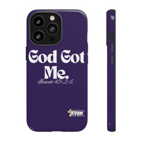 God Got Me KVOM Tough Case, White Print