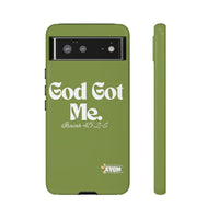 God Got Me KVOM Tough Case, White Print