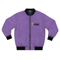 KVOM Logo Men's Bomber Jacket: Purple