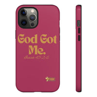 God Got Me KVOM Tough Case, Gold Print