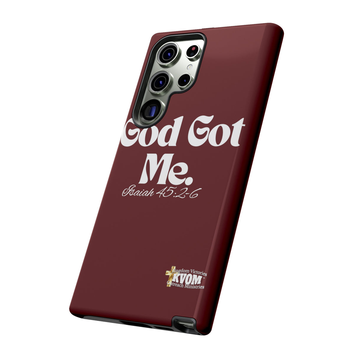 God Got Me KVOM Tough Case, White Print