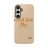 God Got Me KVOM Tough Case, Gold Print