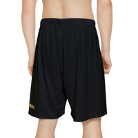 God's God Me  Women’s Sports Shorts, Black & Gold