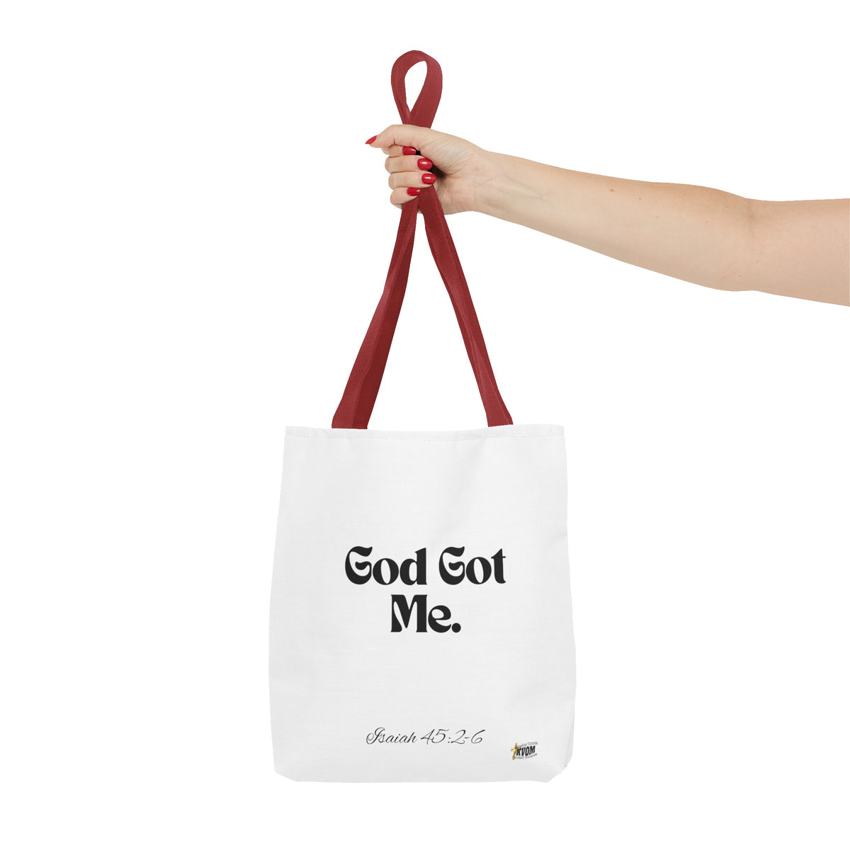 God Got Me Tote Bag White & Black