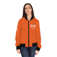 Savage in Prayer Women's Bomber Jacket, Orange