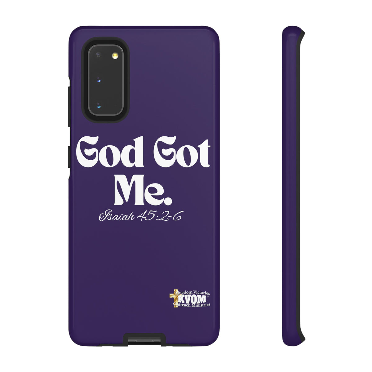 God Got Me KVOM Tough Case, White Print