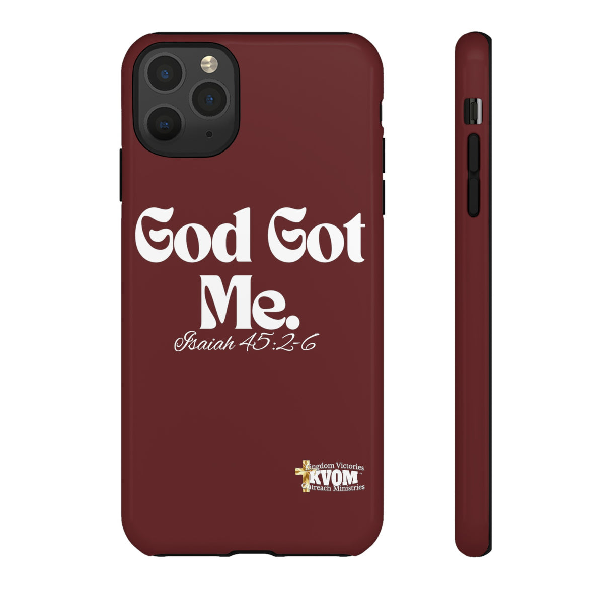 God Got Me KVOM Tough Case, White Print