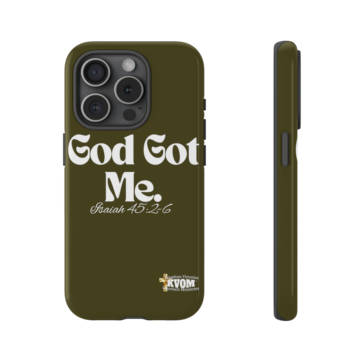 God Got Me KVOM Tough Case, White Print