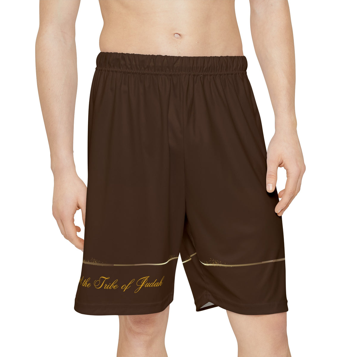 Lion of the Tribe Judah Men’s Sports Shorts, Brown