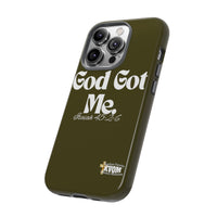 God Got Me KVOM Tough Case, White Print