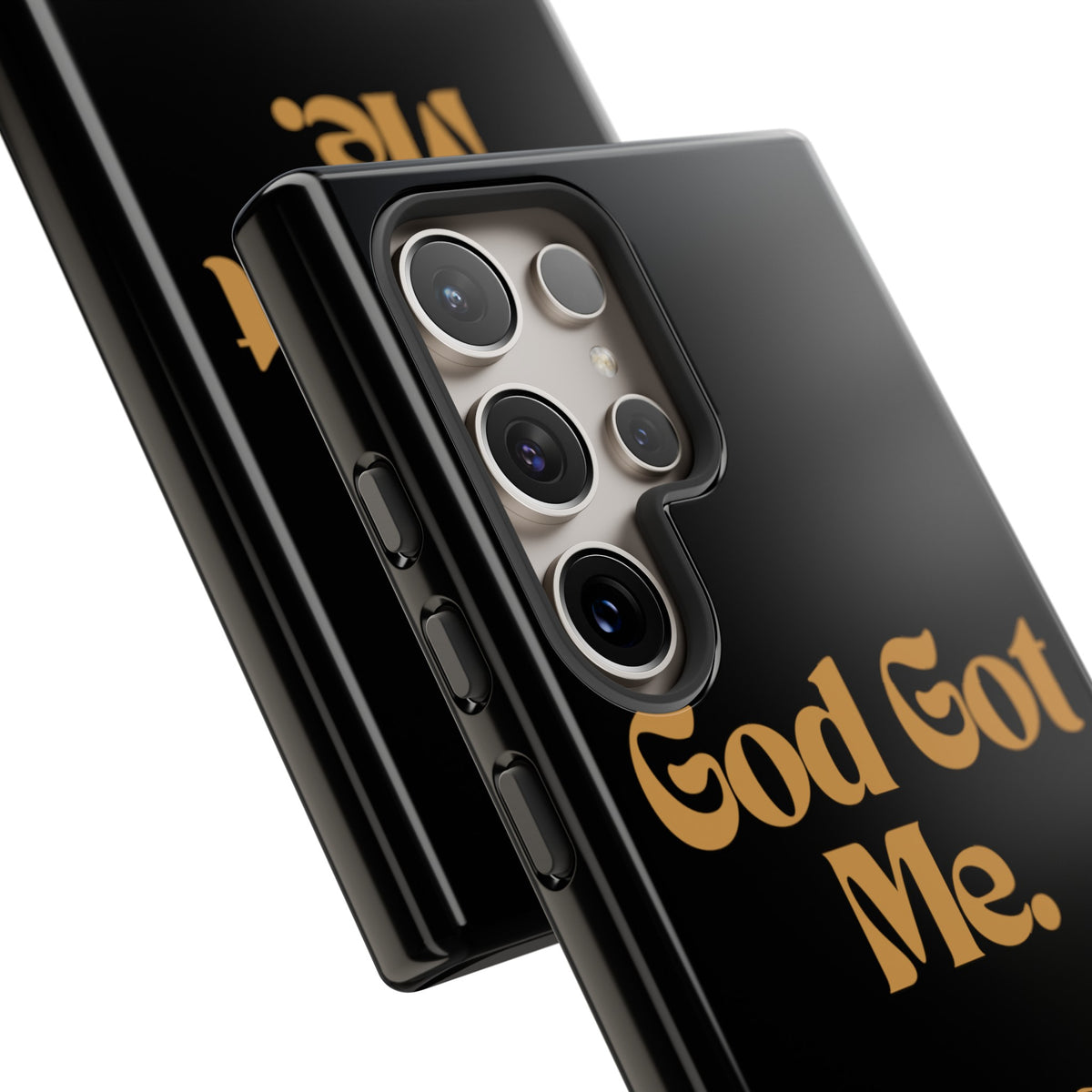 God Got Me KVOM Tough Case, Gold Print