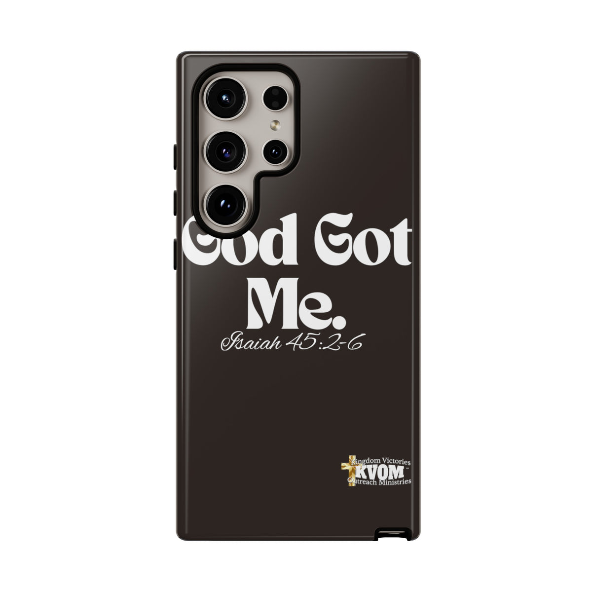 God Got Me KVOM Tough Case, White Print