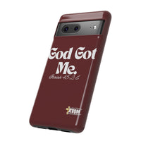 God Got Me KVOM Tough Case, White Print