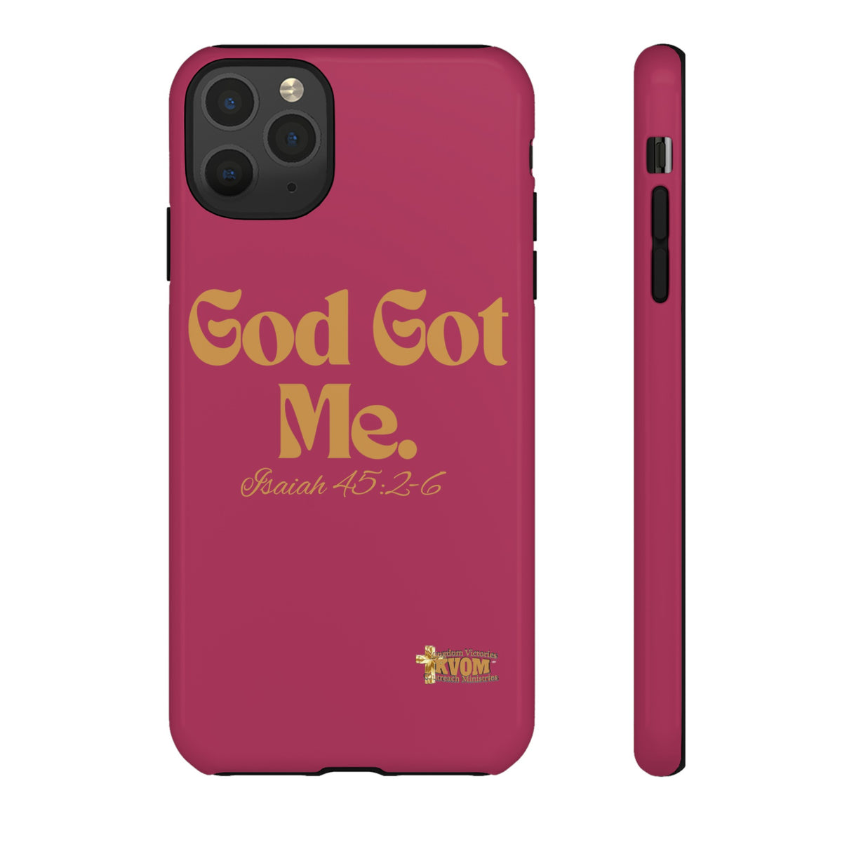 God Got Me KVOM Tough Case, Gold Print