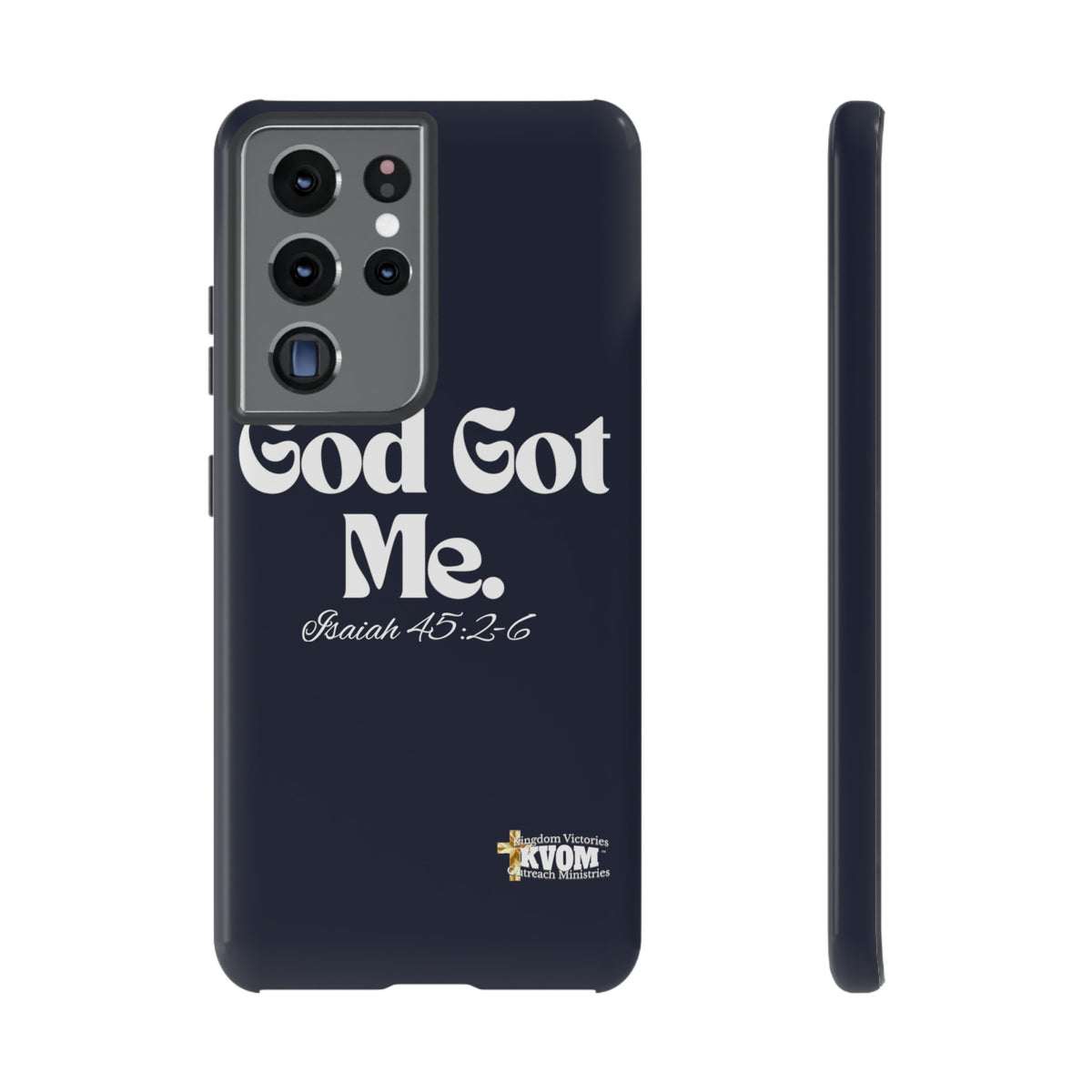 God Got Me KVOM Tough Case, White Print