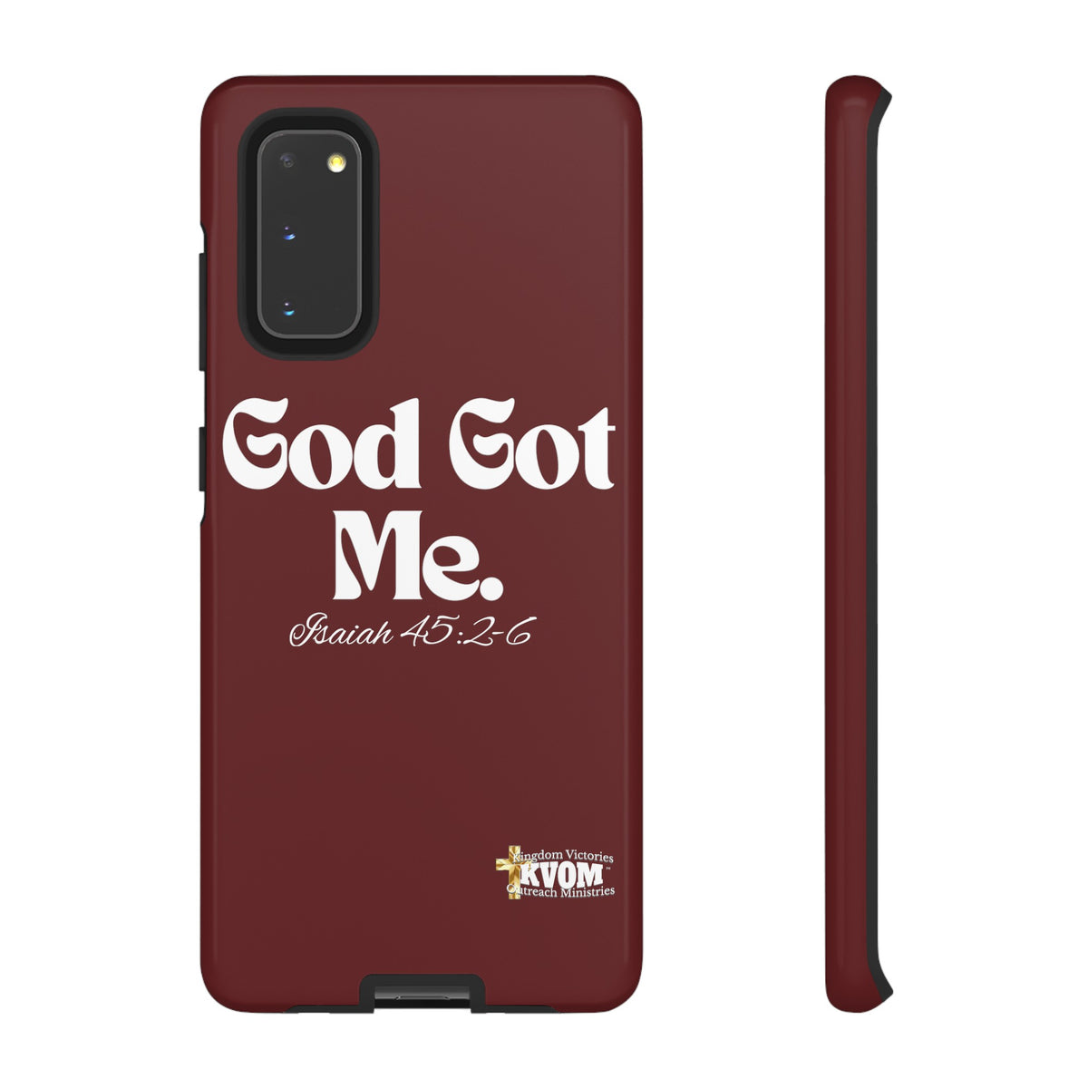 God Got Me KVOM Tough Case, White Print