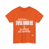 WARNING: Spiritual Warning Here T-Shirt, White Print