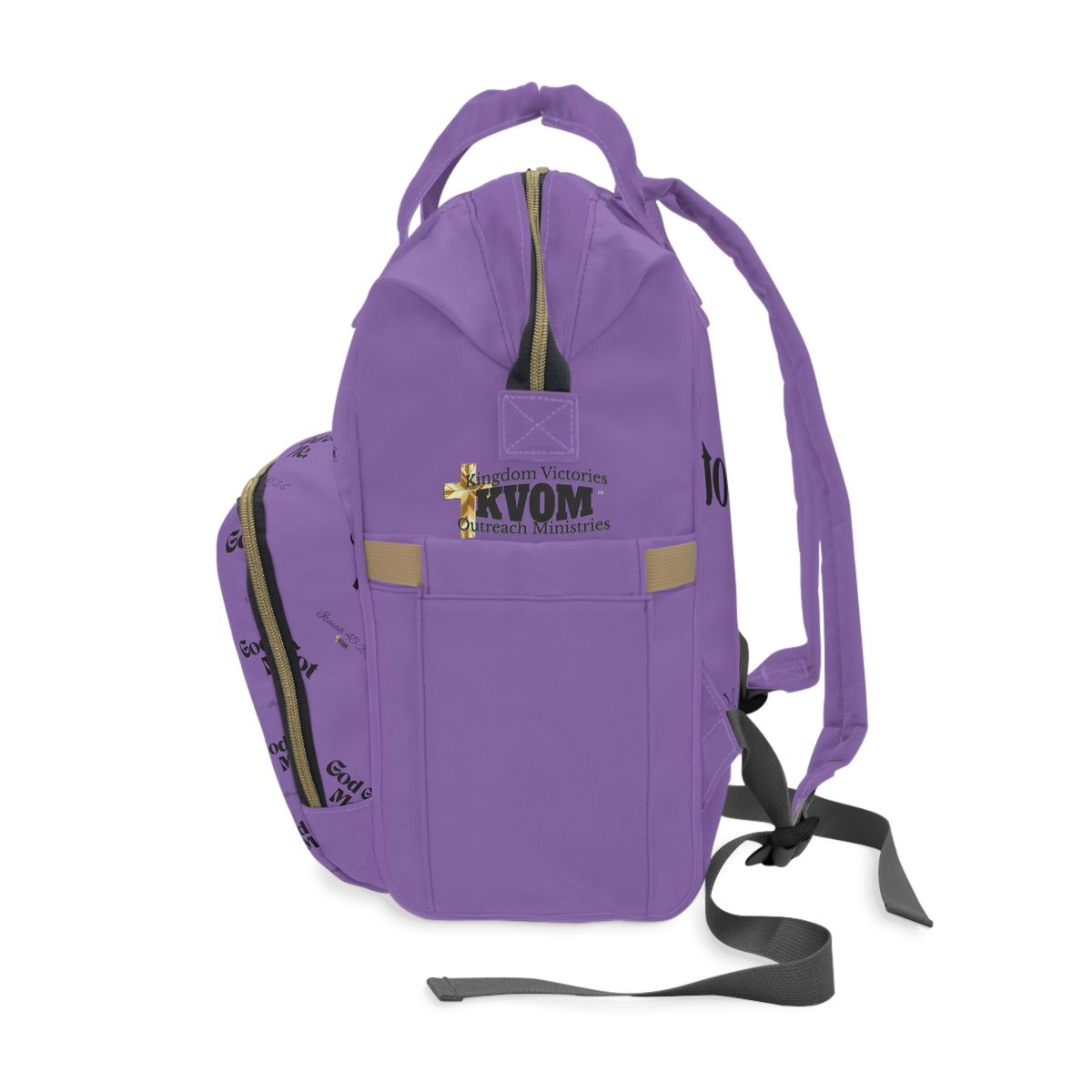 God Got Me KVOM Diaper Backpack, Purple