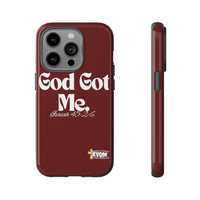 God Got Me KVOM Tough Case, White Print