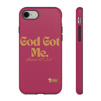 God Got Me KVOM Tough Case, Gold Print