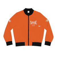 Savage in Prayer Women's Bomber Jacket, Orange