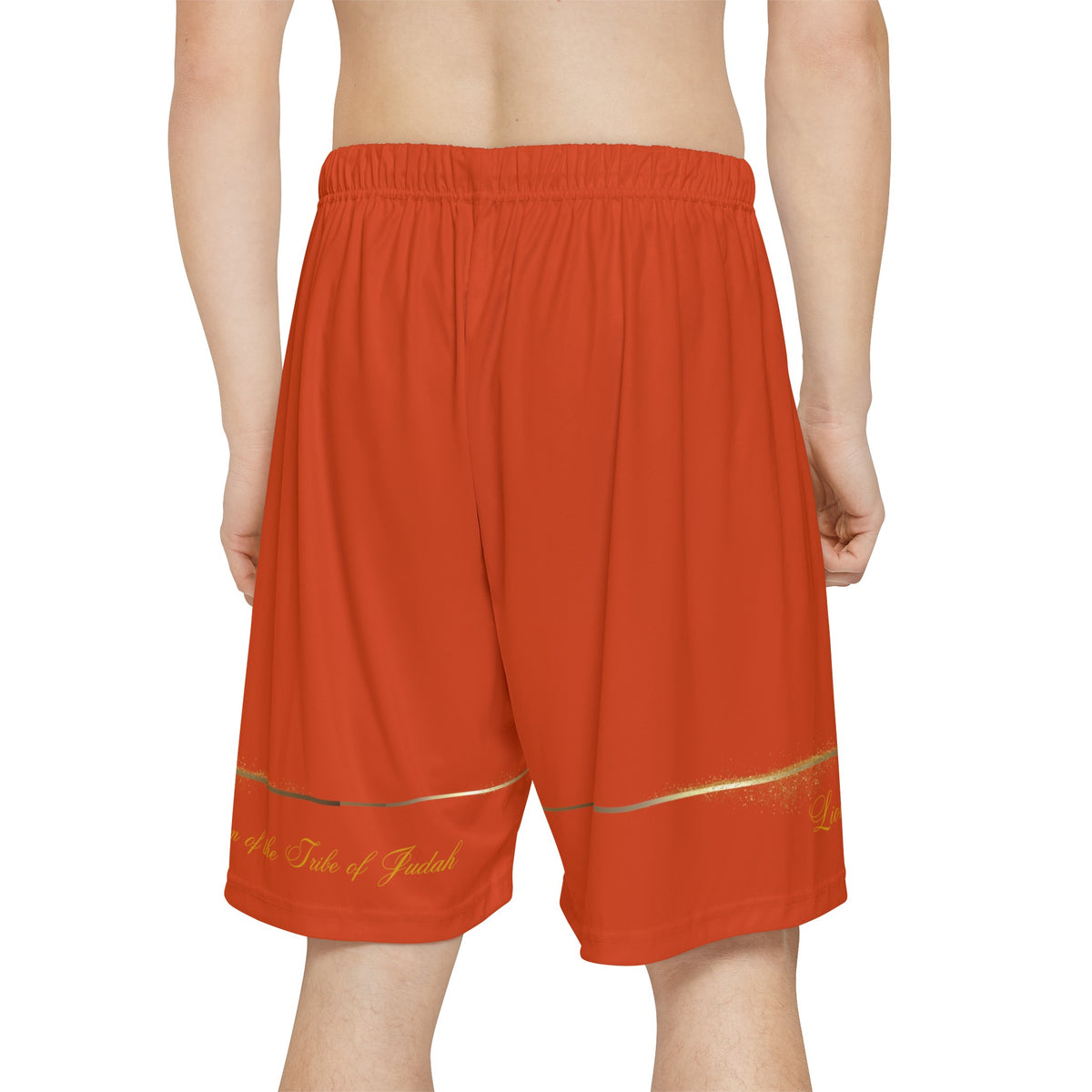 Lion of the Tribe Judah Men’s Sports Shorts, Orange