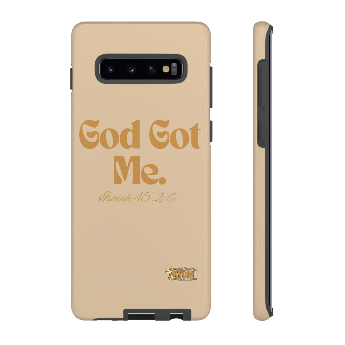 God Got Me KVOM Tough Case, Gold Print